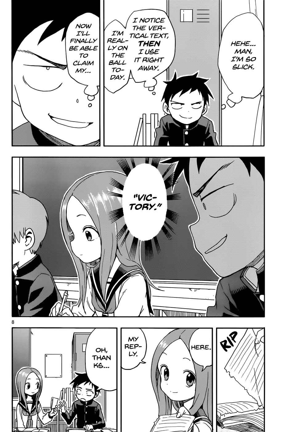 Karakai Jouzu no Takagi-san Chapter 84 Page 8