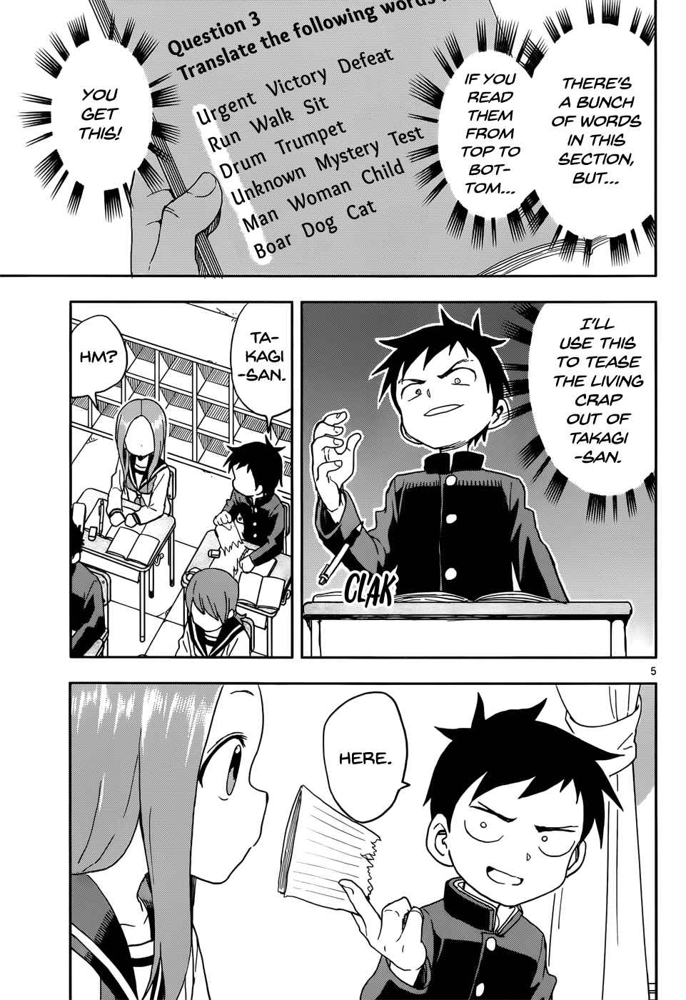 Karakai Jouzu no Takagi-san Chapter 84 Page 5