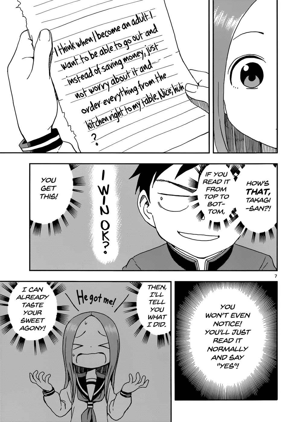 Karakai Jouzu no Takagi-san Chapter 84 Page 7