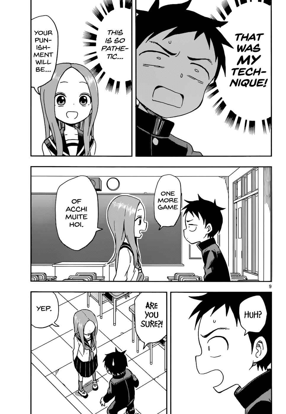 Karakai Jouzu no Takagi-san Chapter 82 Page 9